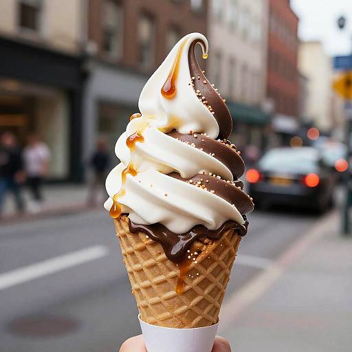 Edgy Ice Cream Cone Hair Art