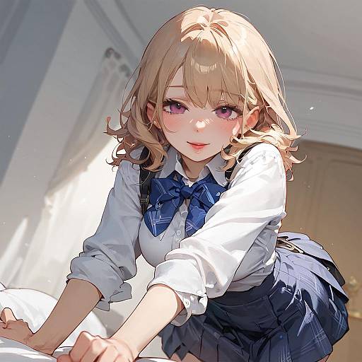 Blushing Schoolgirl Asahina Cowboy Shot