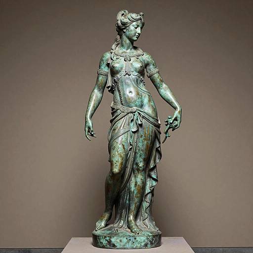 Photorealistic Bronze Valkyrie Statue