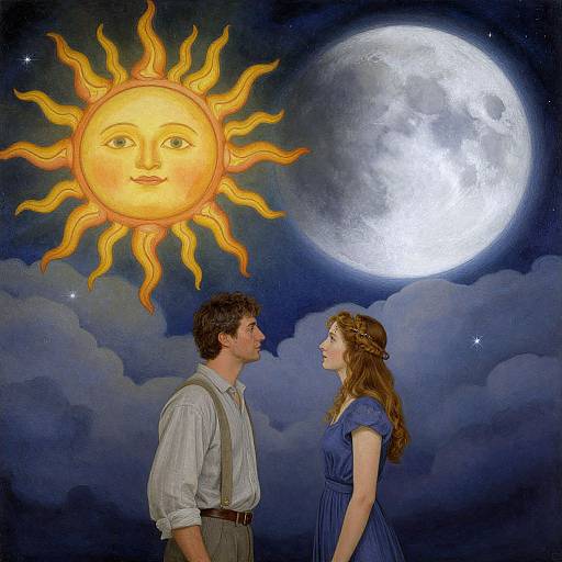 Celestial Sun and Moon Encounter