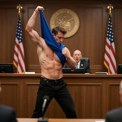 Dramatic Courtroom Showdown Moment