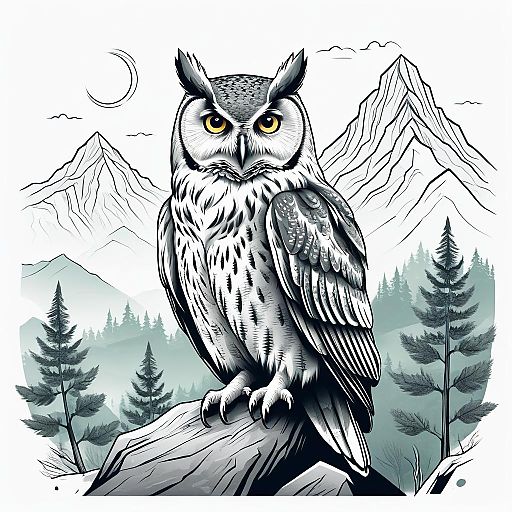 Thoughtful Owl by Misty Mountain
