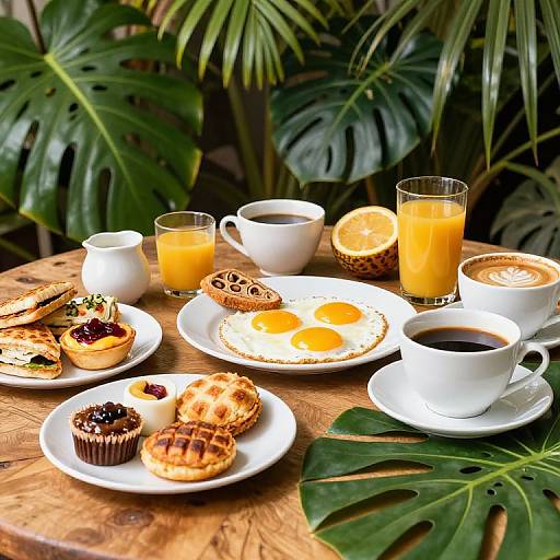 Bright Tropical Breakfast Scene