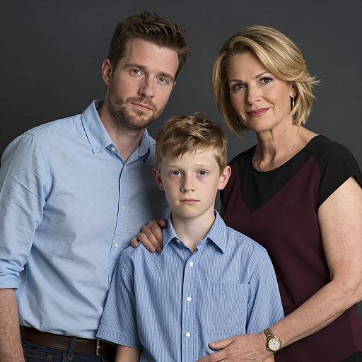 Family Portrait with Emotional Expressions