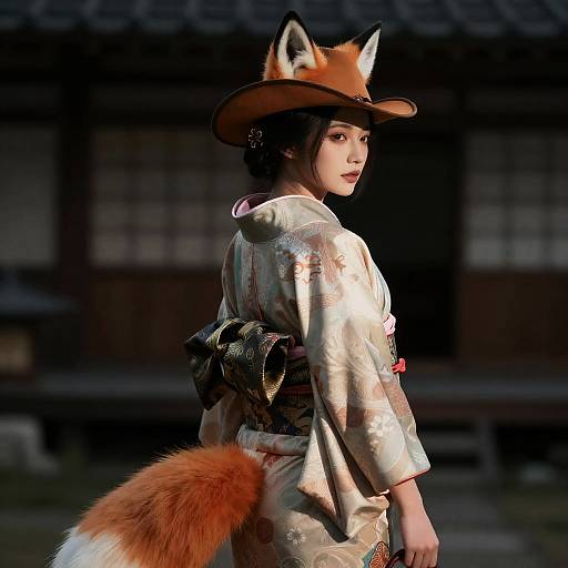 Kitsune Queen in Classical Kimono