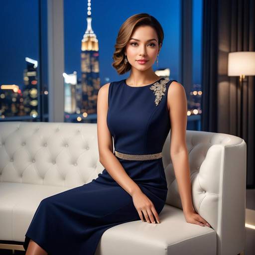 Glamorous Night Portrait of Young Woman