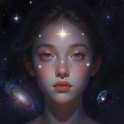 Lyrian Starseed in Cosmic Glow