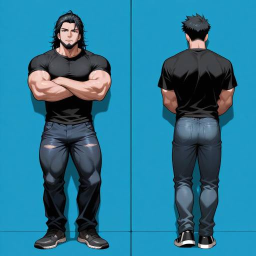 Muscular Boys in Rugged Style