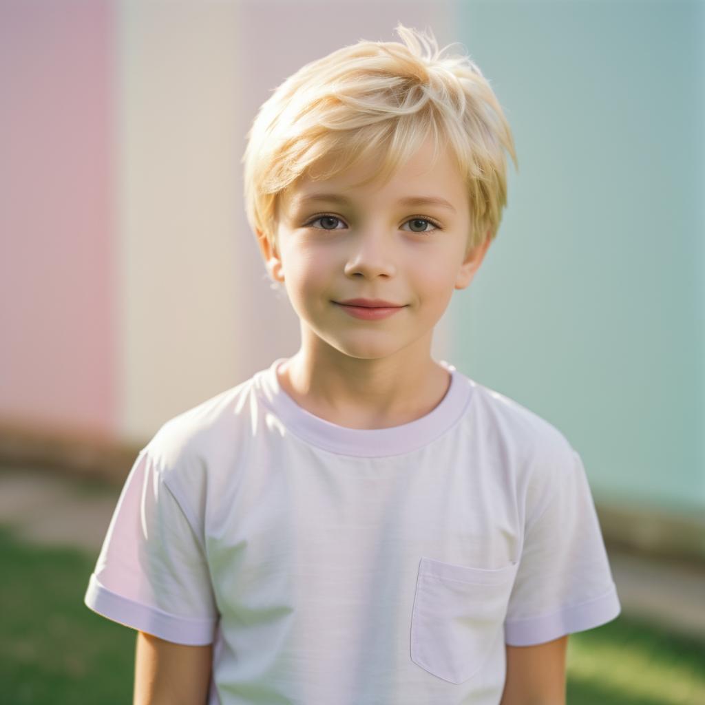 Cinematic Portrait of a Smiling Boy