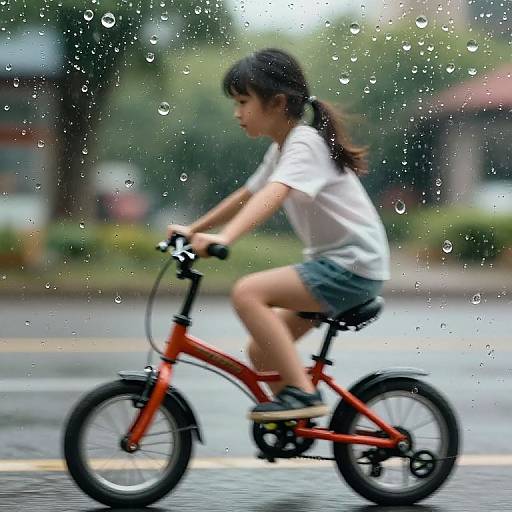 Blurred Girl on Peloton Through Glass