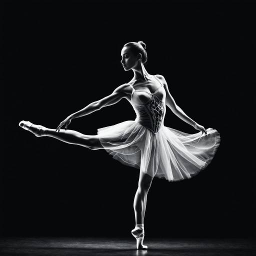 Ballerina in Mid-Pose with Glowing X-Ray Effect Ballerina in Mid-Pose with Glowing X-Ray Effect