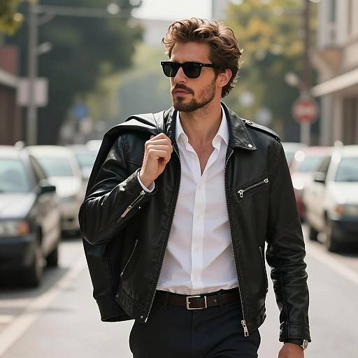 Stylish Summer Man Portrait in Urban Setting