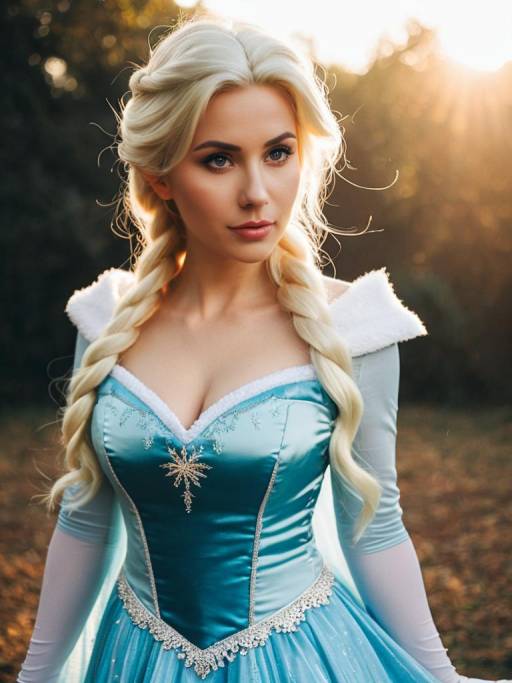 Woman in Elsa Granhiert Inspired Costume