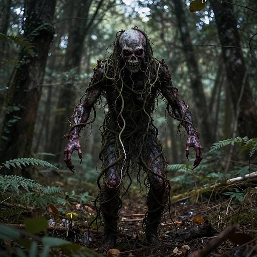 Sinister Vine Monster in Woods