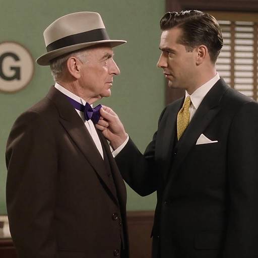 Intense 1940s Portrait of Two Men