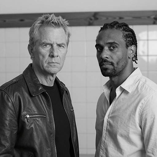 Intense Black-and-White Male Portrait