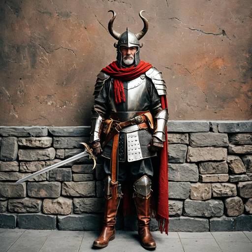 Regal Elderly Warrior in Fantasy Armor