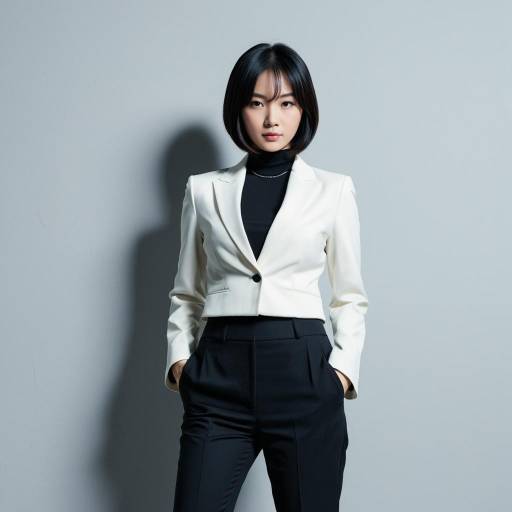 Confident Asian Businesswoman in Blazer