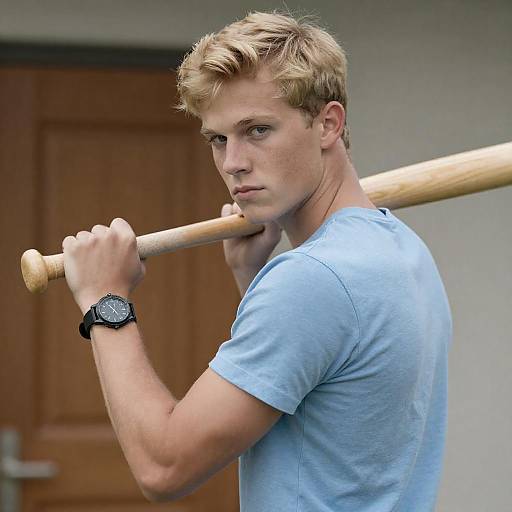 Portrait of a Young Man with Bat