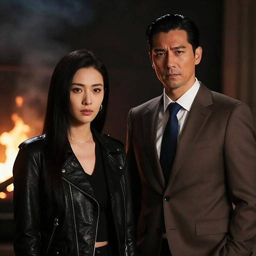 Intense Duo in Smoke-Filled Room