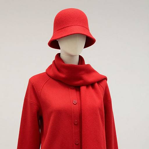 Mannequin in Stylish Red Ensemble
