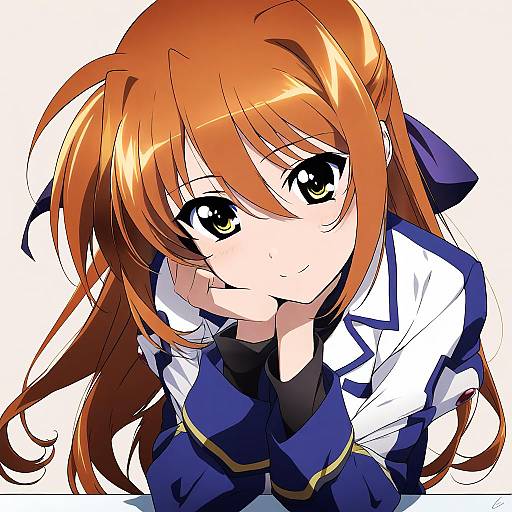 Illustration of Arisa bannings, lyrical nanoha in the style of Coro fae