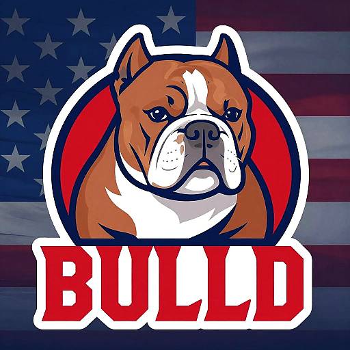 Patriotic American Bully Logo Design