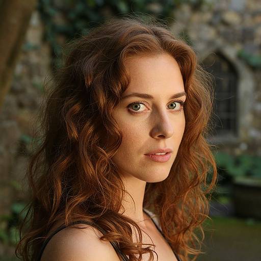 Enigmatic Woman in Secret Garden Portrait