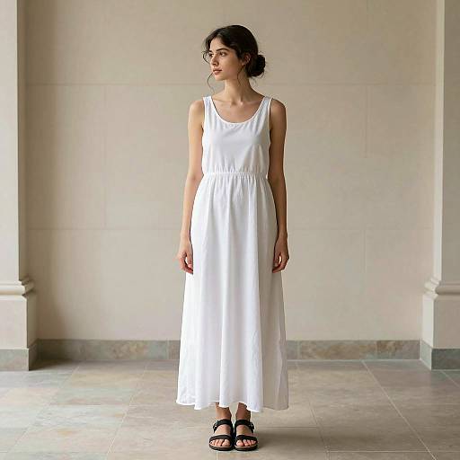 Serene Fashion Photography of Woman in Slip Dress