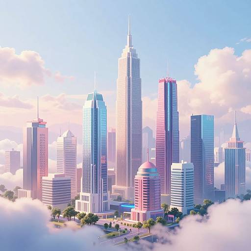 Ethereal Urban Futuristic Dreamscape