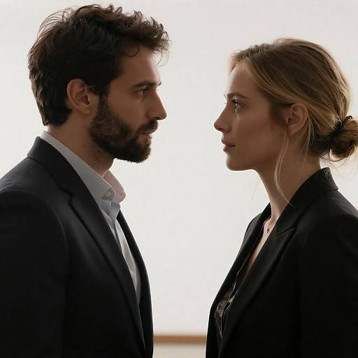 Backlit Intimate Close-Up Couple Portrait