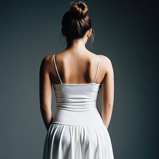 Elegant Dancewear Top in White Dress