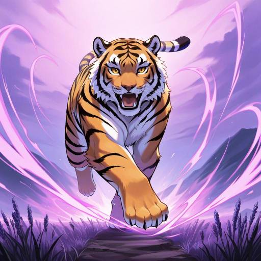 Majestic South China Tiger in Dynamic Pose Majestic South China Tiger in Dynamic Pose