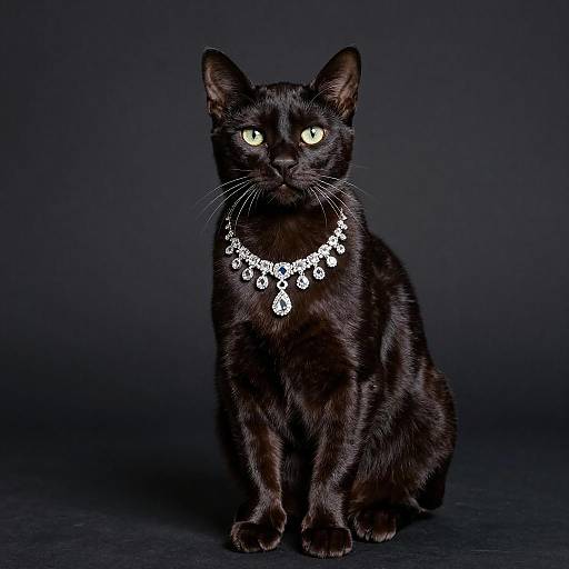 Glamorous Serengeti Cat Portrait with Diamonds