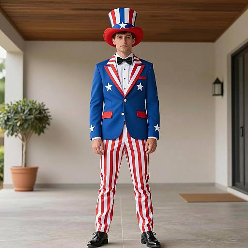 Patriotic Male Costume for American Party