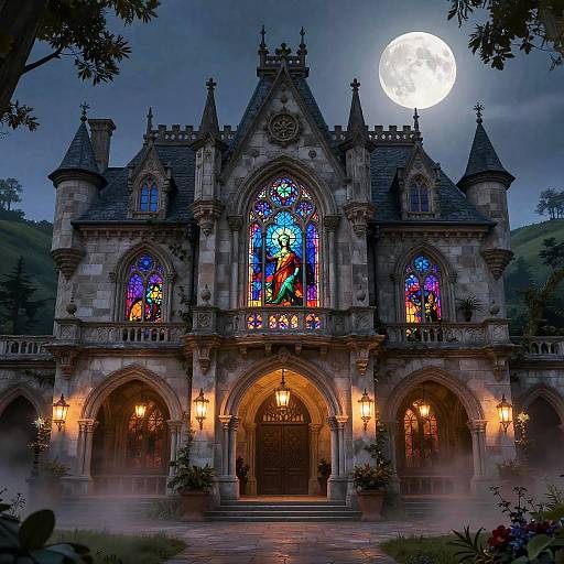 Majestic Enchanted Fantasy Mansion