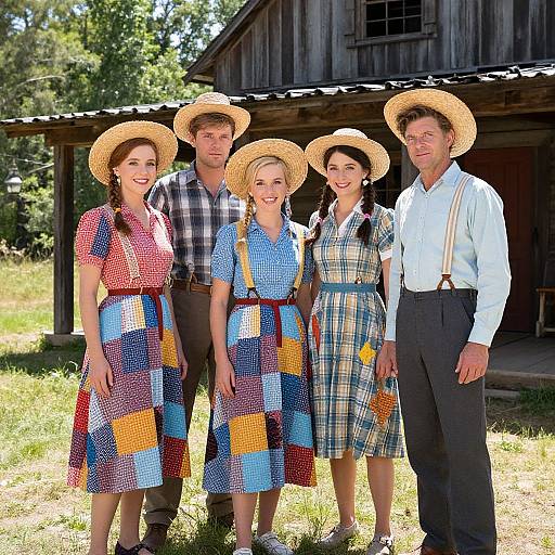 Beverly Hillbillies Retro Costume Scene