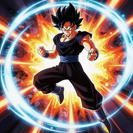 Vegito Silhouette in Dynamic Battle