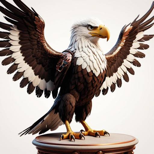 Disney Pixar Style Eagle Mascot 3D Render