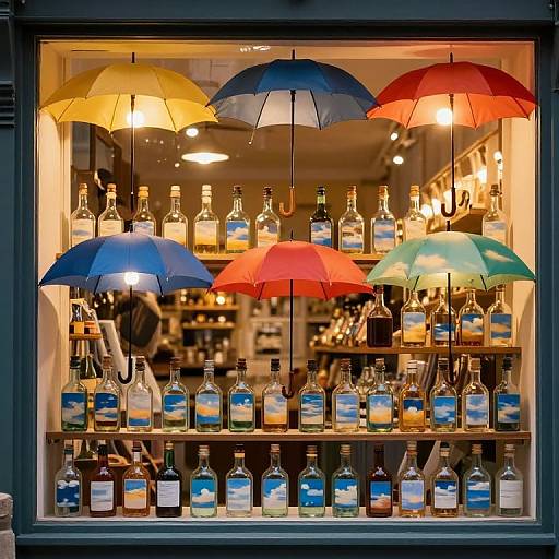 Whimsical Storefront of Bottled Skies