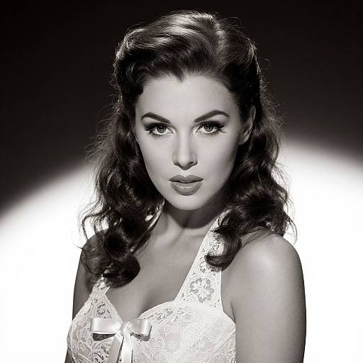 Vintage-Inspired Photorealistic Woman Portrait