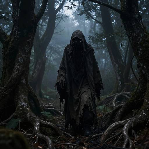 Shulking Figure in Misty Twilight Forest