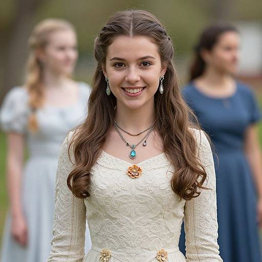 Vintage Queen in Elegant Dress