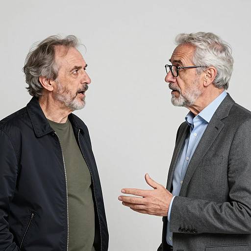 Intense Discussion Between Two Men