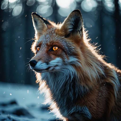 Mysterious Twilight Fox Silhouette Art Mysterious Twilight Fox Silhouette Art