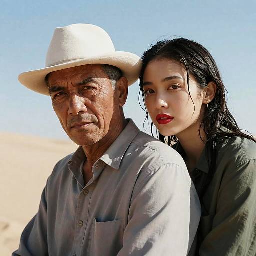 Desert Portrait of Couple in Love