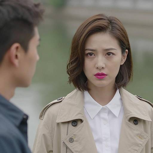 Intense Outdoor Conversation Between Young Adults