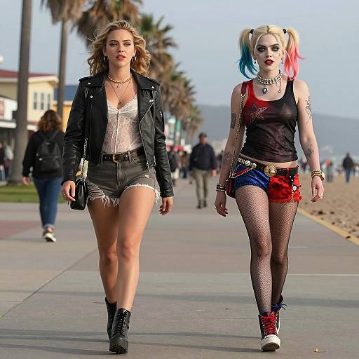 Ashley in Rebel Style on Boardwalk