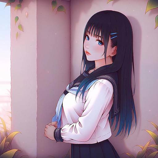 Illustration of Akebi komichi, akebi-chan no serafuku in the style of Soranamae