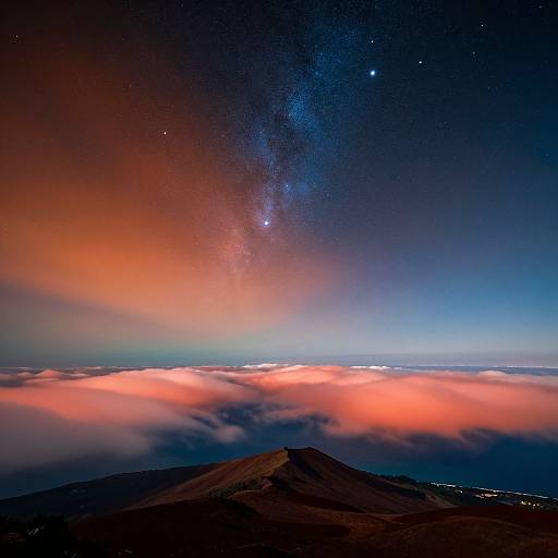 Mesmerizing Celestial Island Nightscape